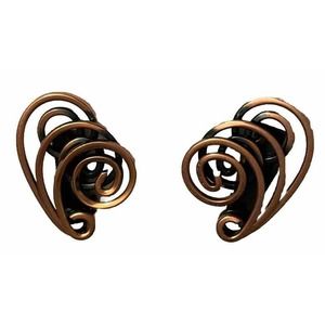 Vintage Rame' Copper Swirl Earrings 100% Copper Clip On 1950s MCM Designer